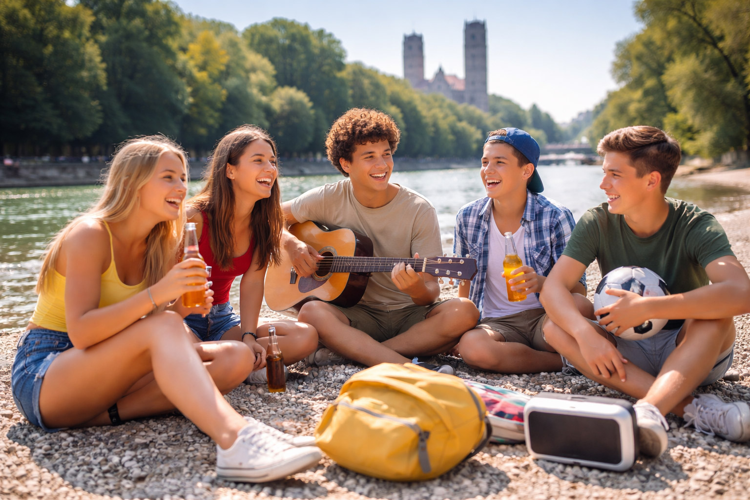 Therapiefreunde am Isarufer